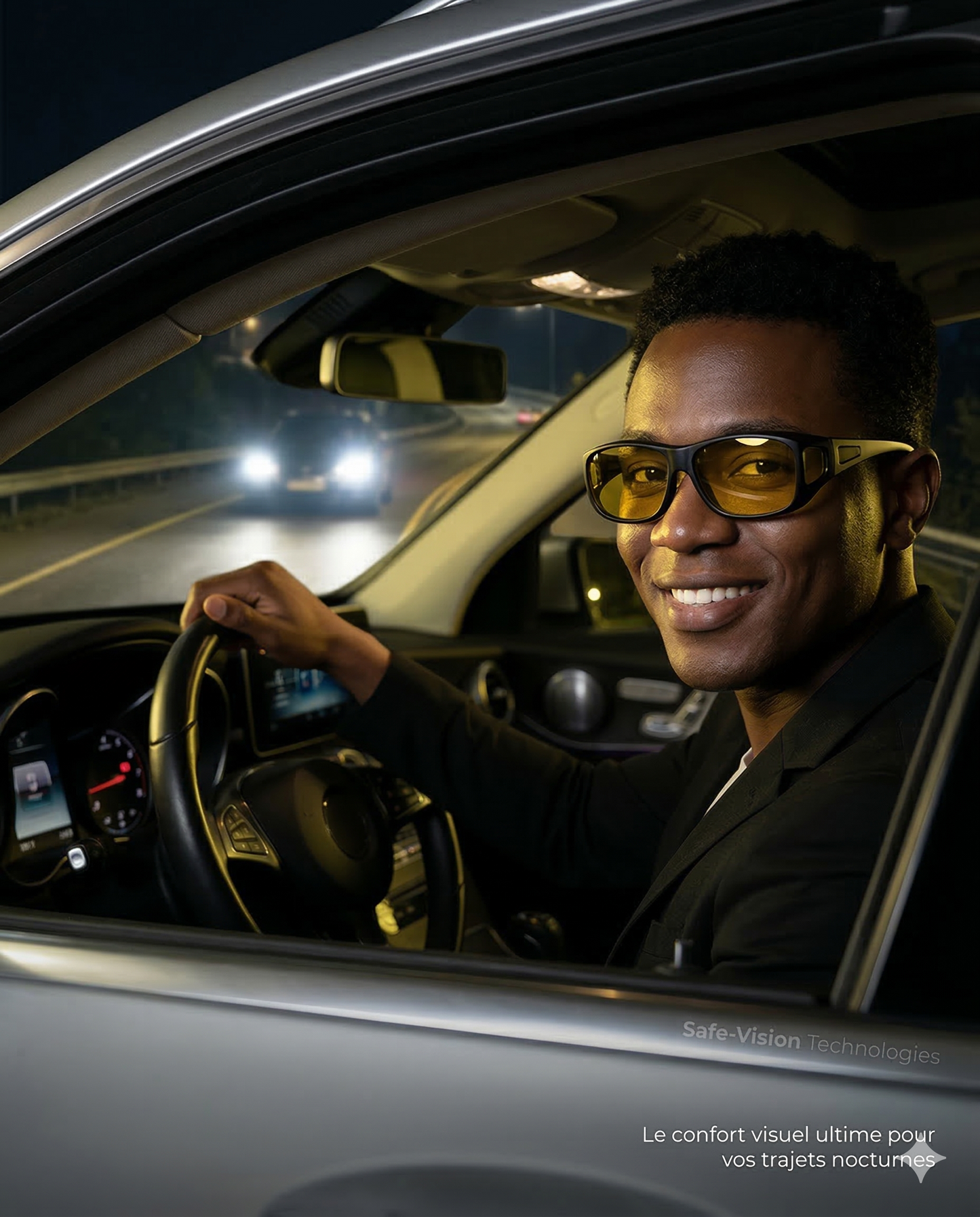 Lunettes Anti-Éblouissement —Conduisez Serein la Nuit en CI